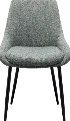 Krzesło Do Jadalni Tkanina Melanżowa Szara Nogi Czarne 48x84 Cm*KARE Design Discount