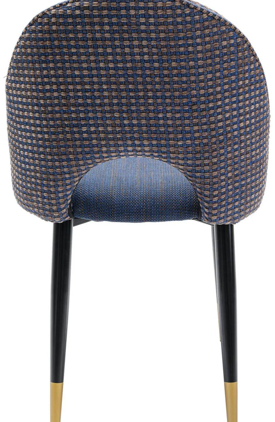 Krzesło Do Salonu Tapicerowane Niebieskie Nogi Czarno-złote*KARE Design Hot