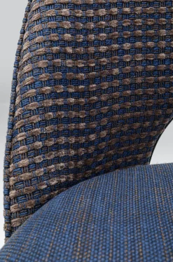 Krzesło Do Salonu Tapicerowane Niebieskie Nogi Czarno-złote*KARE Design Hot