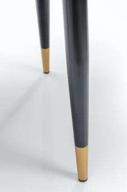 Krzesło Do Salonu Tapicerowane Niebieskie Nogi Czarno-złote*KARE Design Hot
