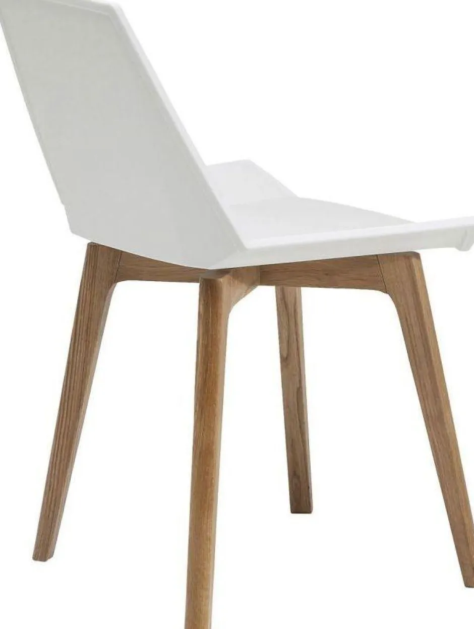 Krzesło Geometric 50x76 Cm Biało-drewniane*KARE Design Outlet