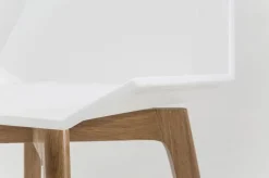 Krzesło Geometric 50x76 Cm Biało-drewniane*KARE Design Outlet