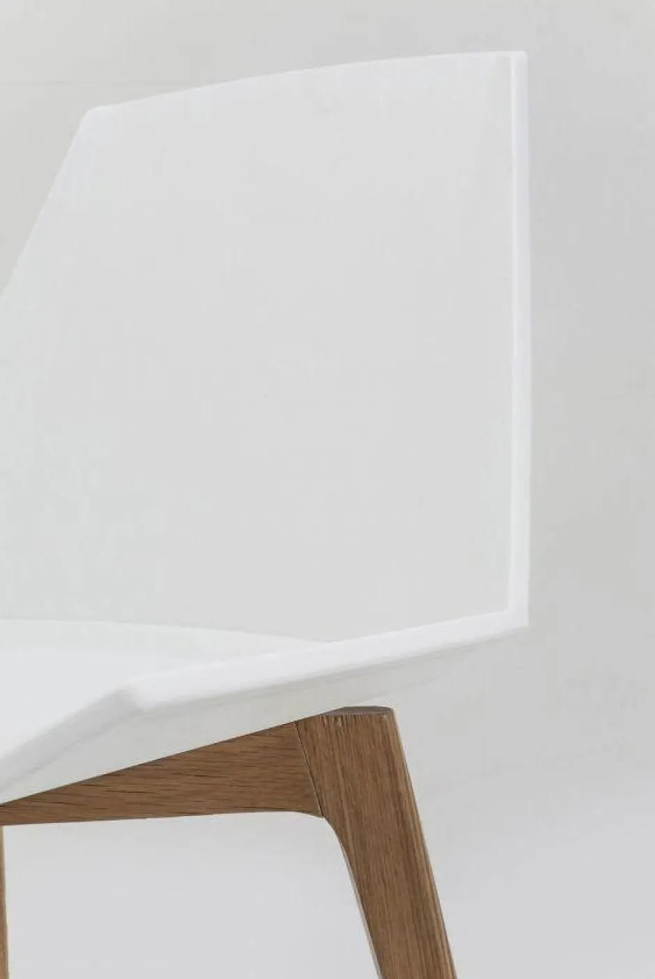 Krzesło Geometric 50x76 Cm Biało-drewniane*KARE Design Outlet