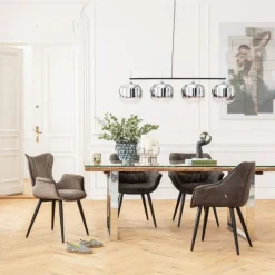Krzesło Marshall Velvet 57x89 Cm Szare*KARE Design Sale