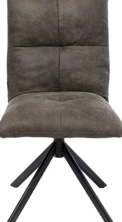 Krzesło Obrotowe Pikowane Czarne Nogi Stal 51x92 Cm*KARE Design Best