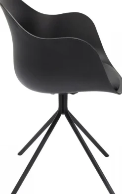 Krzesło Obrotowe Z Podłokietnikami Bel Air 58x78 Cm Czarne Ekoskóra*KARE Design Hot