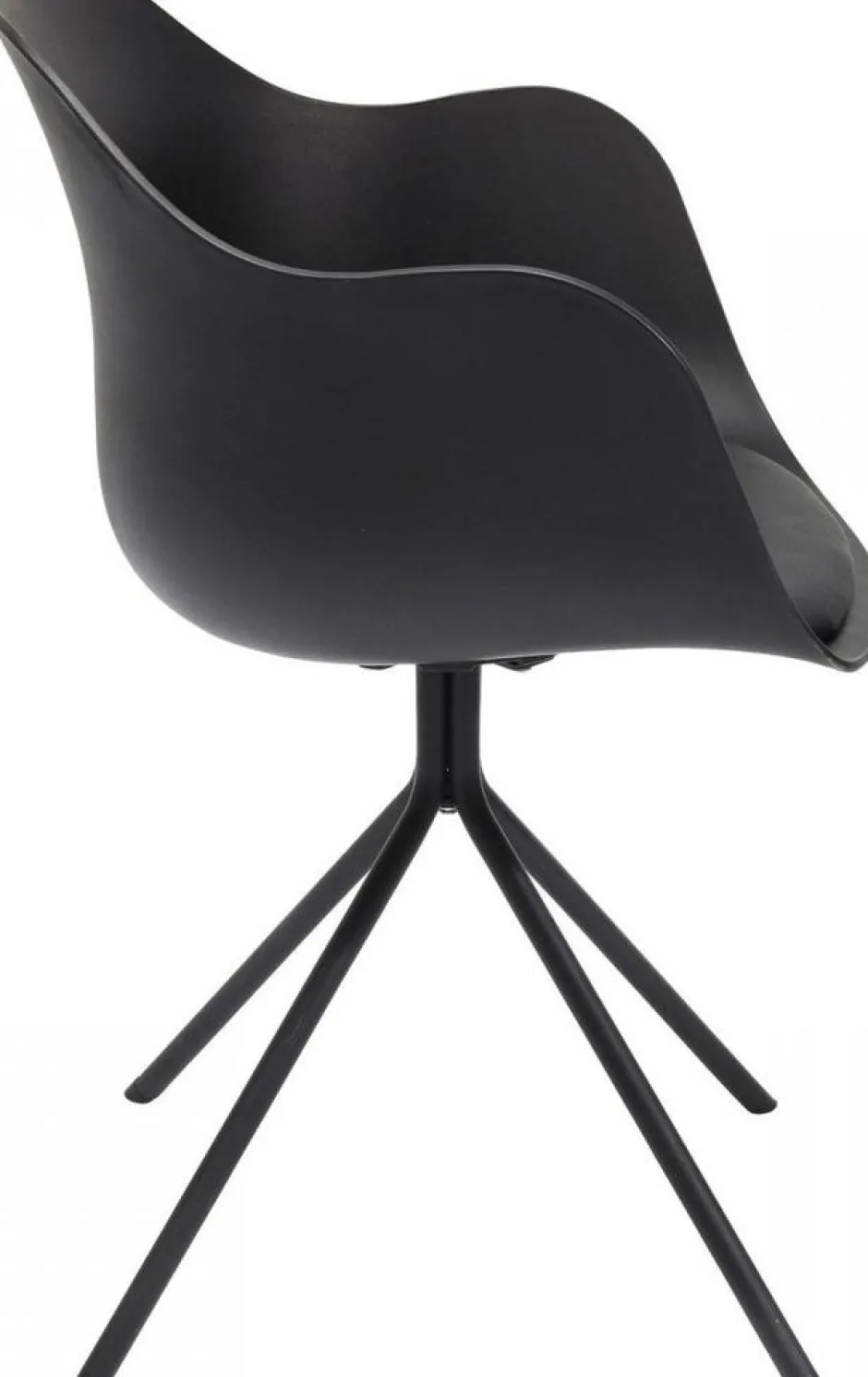 Krzesło Obrotowe Z Podłokietnikami Bel Air 58x78 Cm Czarne Ekoskóra*KARE Design Hot