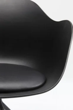 Krzesło Obrotowe Z Podłokietnikami Bel Air 58x78 Cm Czarne Ekoskóra*KARE Design Hot