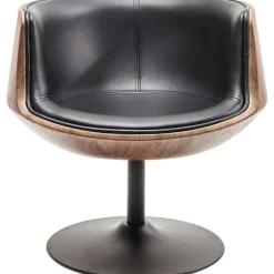 Krzesło Obrotowe Z Podłokietnikami Club 54 62x68 Cm Czarno-brązowe*KARE Design Online