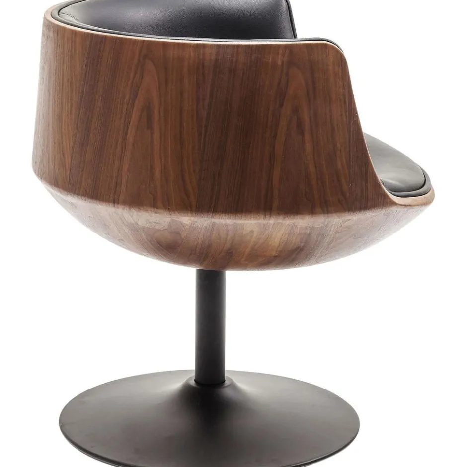 Krzesło Obrotowe Z Podłokietnikami Club 54 62x68 Cm Czarno-brązowe*KARE Design Online