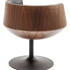 Krzesło Obrotowe Z Podłokietnikami Club 54 62x68 Cm Czarno-brązowe*KARE Design Online