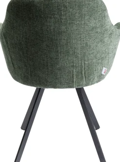 Krzesło Obrotowe Z Podłokietnikami Zielone Nogi Czarne 62x83 Cm*KARE Design Clearance