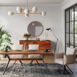 Krzesło Obrotowe Z Podłokietnikami Chelsea 65x90 Cm Szare*KARE Design Hot