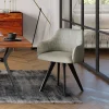 Krzesło Obrotowe Z Podłokietnikami Madame 62x87 Cm Jasnoszare*KARE Design Outlet