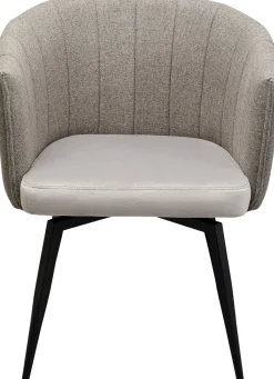 Krzesło Obrotowe Z Podłokietnikami Kolor Szary Nogi Ze Stali Czarne 60x81 Cm*KARE Design Discount