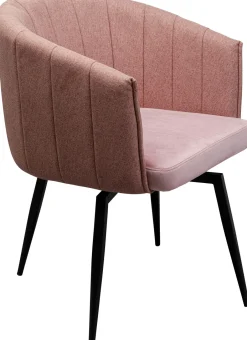 Krzesło Obrotowe Z Podłokietnikami Kolor Różowy Nogi Ze Stali Czarne 60x81 Cm*KARE Design Best