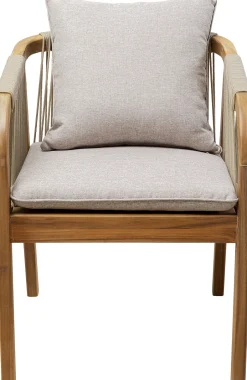 Krzesło Ogrodowe Z Drewna Akacjowego Poduszki Szare 59x72 Cm*KARE Design Discount