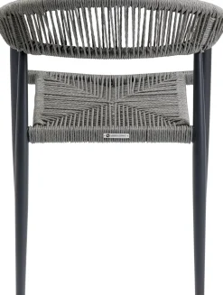 Krzesło Ogrodowe Z Podłokietnikami Szare Nogi Czarne 57x77 Cm*KARE Design Online