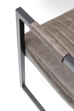 Krzesło Swing Z Podłokietnikami Loft Brązowe Nogi Czarne 54x87 Cm*KARE Design Hot