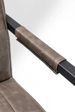 Krzesło Swing Z Podłokietnikami Loft Brązowe Nogi Czarne 54x87 Cm*KARE Design Hot