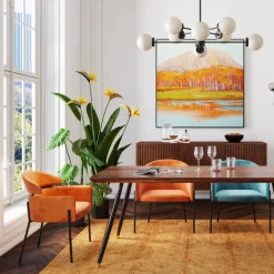 Krzesło Z Podłokietnikami Alexia 61x78 Cm Pomarańczowe*KARE Design Discount