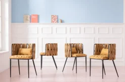 Krzesło Z Podłokietnikami Cheerio 55x75 Cm żółte*KARE Design New
