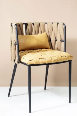Krzesło Z Podłokietnikami Cheerio 55x75 Cm żółte*KARE Design New