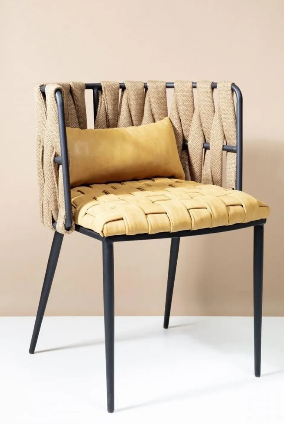 Krzesło Z Podłokietnikami Cheerio 55x75 Cm żółte*KARE Design New