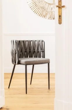 Krzesło Z Podłokietnikami Cheerio 55x75 Cm Szare*KARE Design Discount