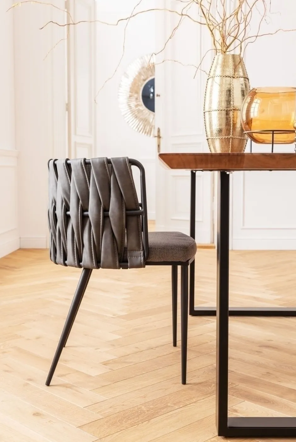 Krzesło Z Podłokietnikami Cheerio 55x75 Cm Szare*KARE Design Discount