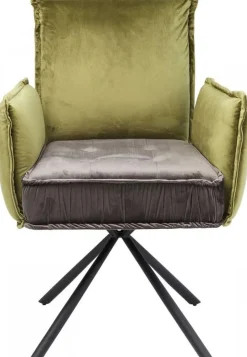 Krzesło Z Podłokietnikami Chelsea 65x90 Cm Szaro-zielone*KARE Design Best