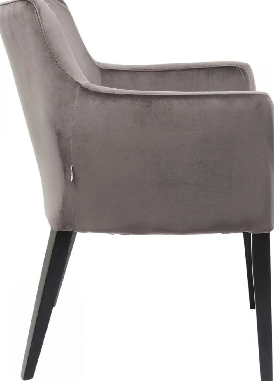 Krzesło Z Podłokietnikami Mode Velvet 60x87 Cm Szare*KARE Design New