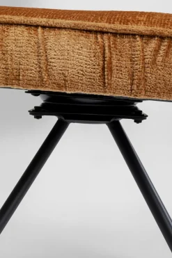 Krzesło Z Podłokietnikami Obrotowe W Kolorze Brązowym Nogi Czarne 58x78 Cm*KARE Design Online