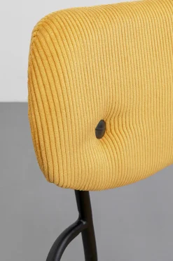 Krzesło Z Podłokietnikami żółte Z Czarną Stalową Ramą 59x82 Cm*KARE Design Online