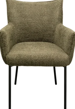 Krzesło Z Podłokietnikami Zielone Z Czarnymi Nogami 60x87 Cm*KARE Design Sale