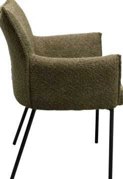 Krzesło Z Podłokietnikami Zielone Z Czarnymi Nogami 60x87 Cm*KARE Design Sale