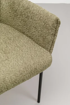 Krzesło Z Podłokietnikami Zielone Z Czarnymi Nogami 60x87 Cm*KARE Design Sale