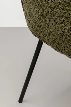 Krzesło Z Podłokietnikami Zielone Z Czarnymi Nogami 60x87 Cm*KARE Design Sale