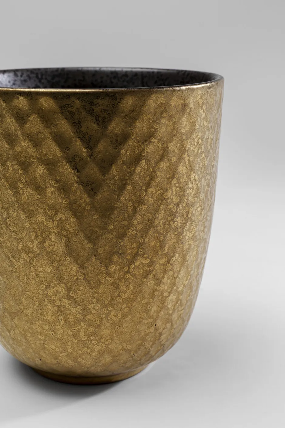 Kubek Bez Ucha Z Porcelany Czarno-złoty 200 Ml*KARE Design Discount