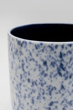 Kubek Kamionkowy Z Uchem W Kolorze Biało-niebieskim 350 Ml*KARE Design Outlet