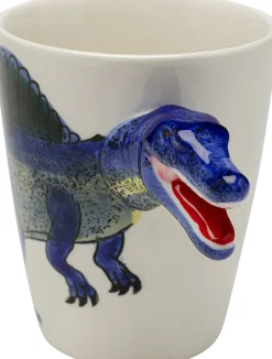 Kubek Z Porcelany Biało-niebieski Dinozaur Spinozaur 390 Ml*KARE Design Clearance