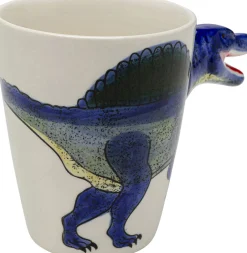 Kubek Z Porcelany Biało-niebieski Dinozaur Spinozaur 390 Ml*KARE Design Clearance