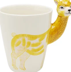 Kubek Z Porcelany Motyw Zwierzęcy Alpaka 390 Ml*KARE Design Best
