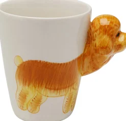 Kubek Z Porcelany Motyw Zwierzęcy Pies 390 Ml*KARE Design New
