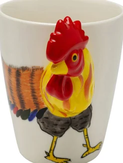 Kubek Z Porcelany Motyw Zwierzęcy Kogut 390 Ml*KARE Design Clearance