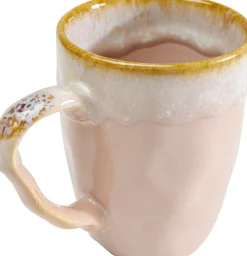 Kubek Z Uchem Kamionkowy Różowy 370 Ml*KARE Design Sale