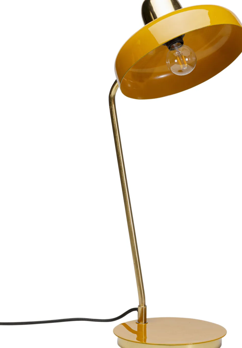 Lampa Biurkowa Stalowa Złota Z Pomarańczowym Kloszem 56 Cm*KARE Design Clearance