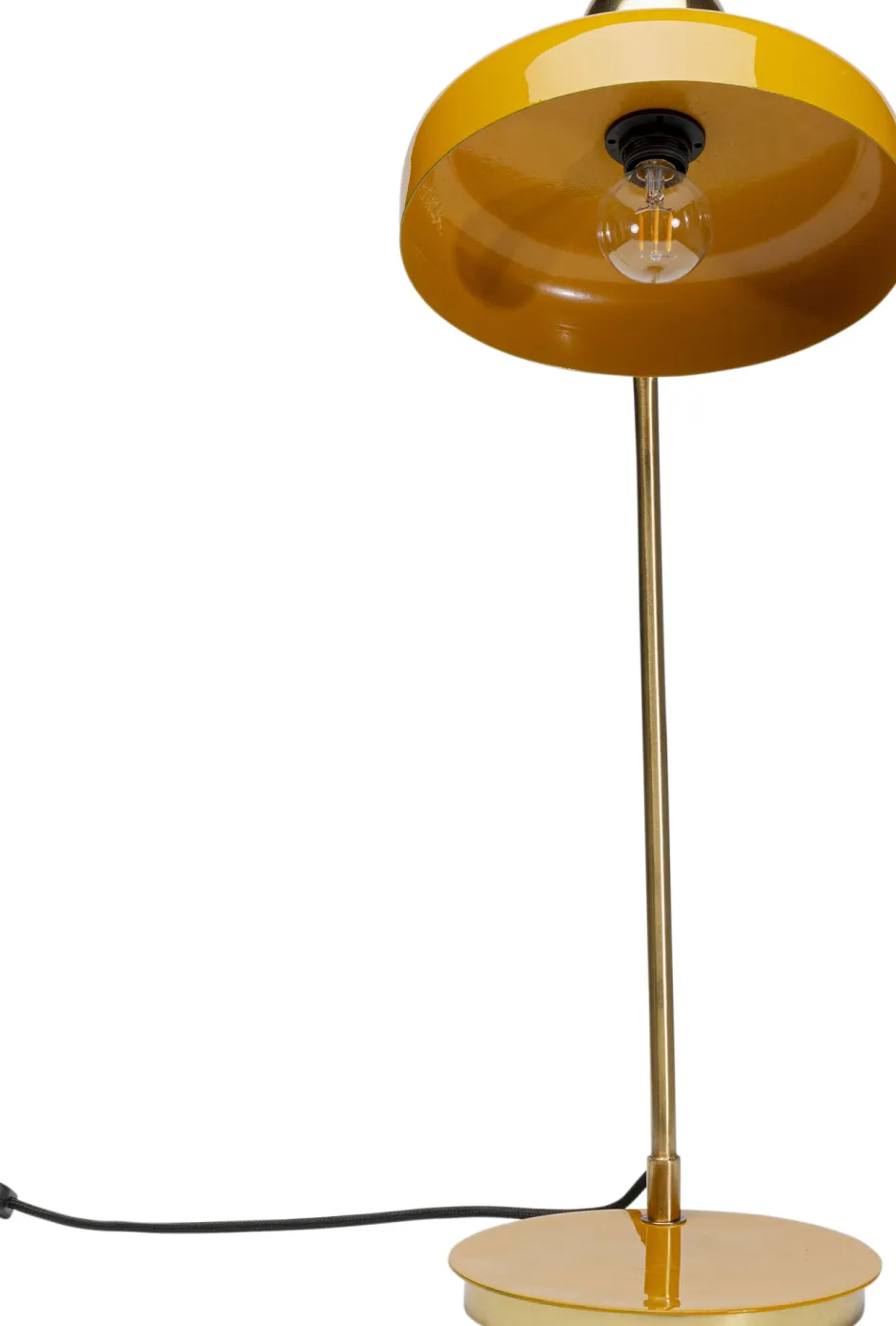 Lampa Biurkowa Stalowa Złota Z Pomarańczowym Kloszem 56 Cm*KARE Design Clearance