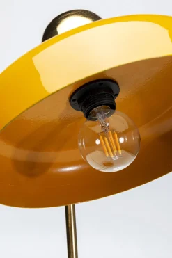 Lampa Biurkowa Stalowa Złota Z Pomarańczowym Kloszem 56 Cm*KARE Design Clearance