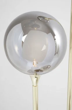 Lampa Podłogowa Al Capone Tre 37x176 Cm Złota Klosze Przydymione*KARE Design Clearance
